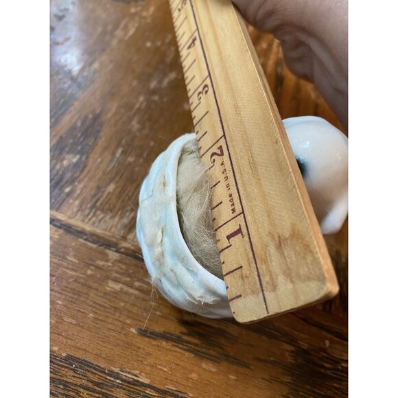 Vintage Ceramic Dog In Basket MCM - Picture 6 of 6